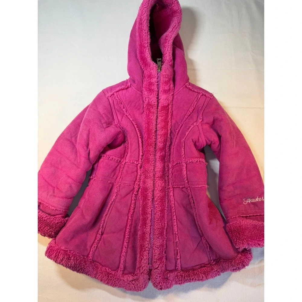 Hawke & Co‎ Outfitters Girls Faux Suede Pink Coat: Size 4T Super Soft & Warm